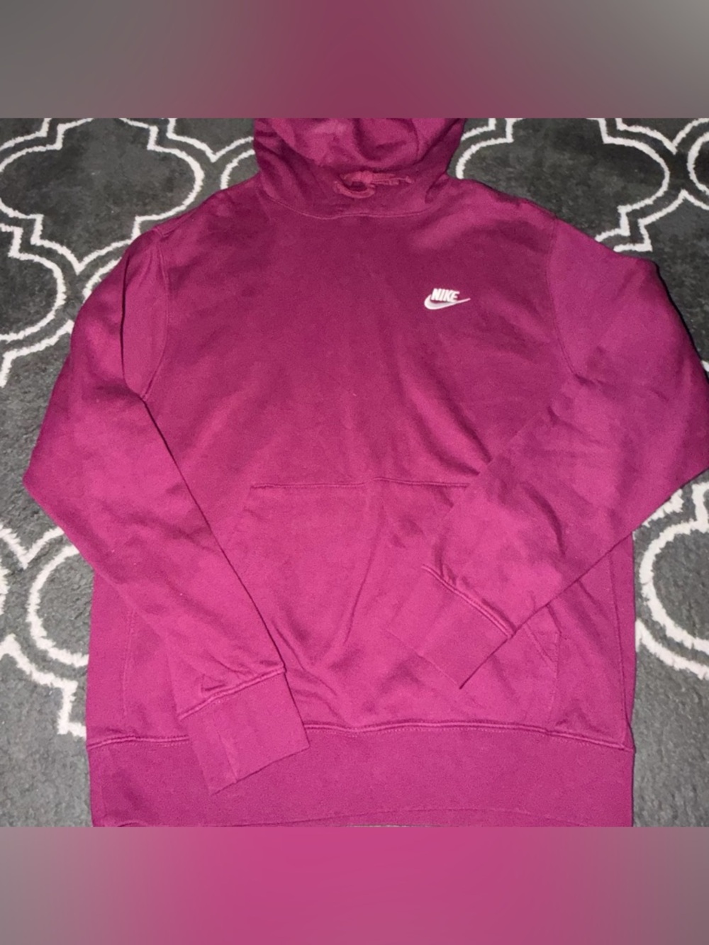 Nike Club Fleece Pullover Hoodie Purple Size Medium